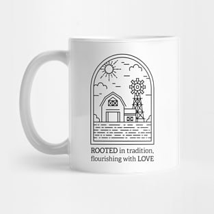 Line Art Homestead Mug